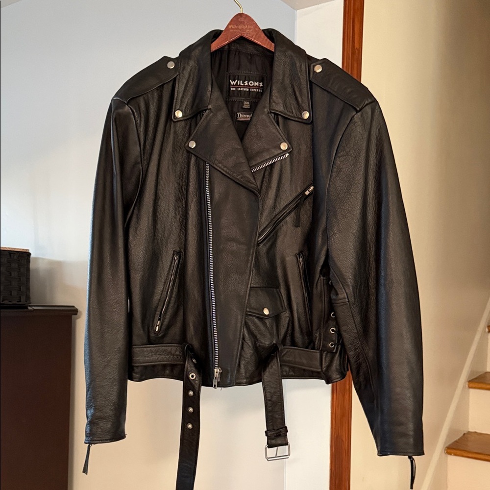 Wilsons Leather 🖤 Black Biker Jacket 🖤